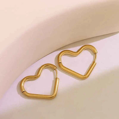 Titanium Steel Geometric Huggie Earrings