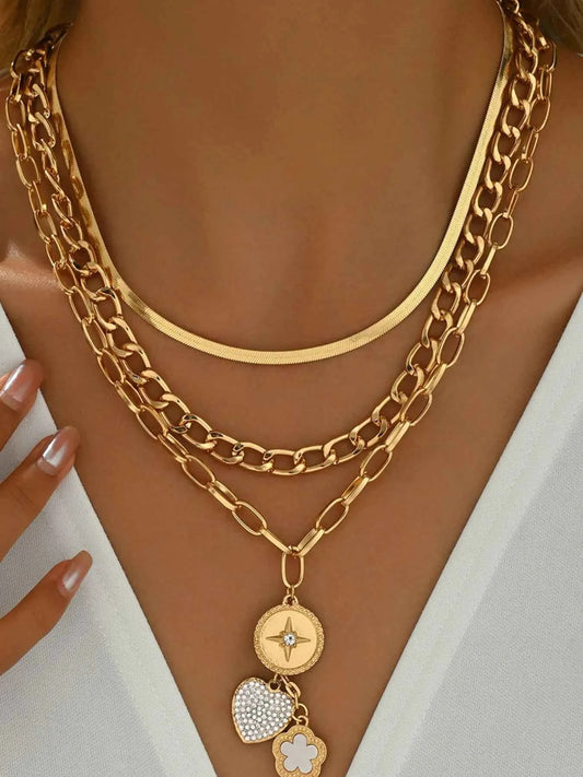 Stainless Steel Layered Necklace