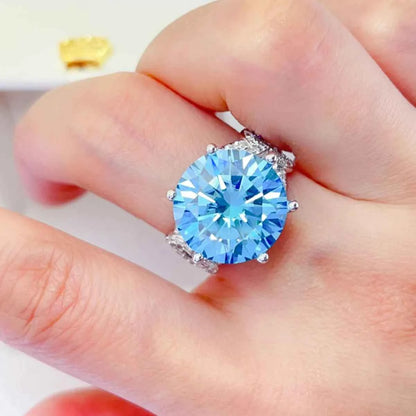 10 Carat Moissanite 925 Sterling Silver Ring