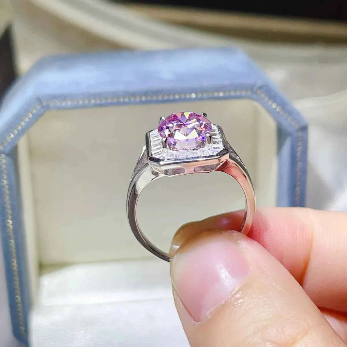 3 Carat Moissanite Square Ring