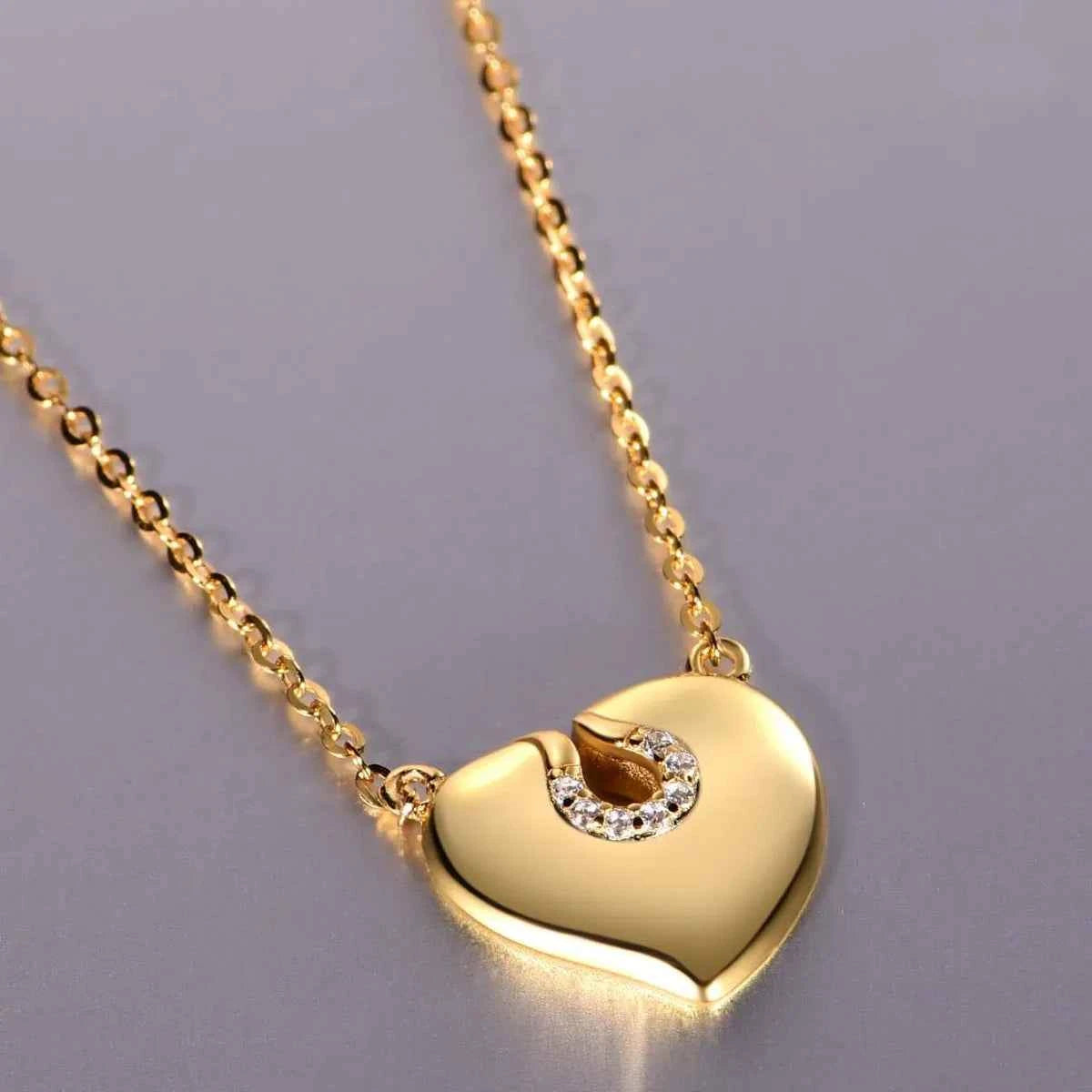 Moissanite 925 Sterling Silver Heart Necklace