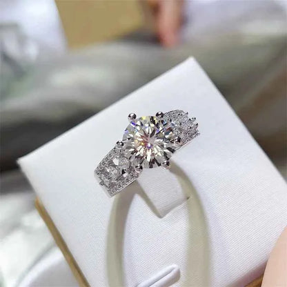3 Carat 925 Sterling Silver Moissanite Ring