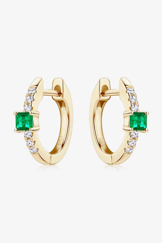 Lab-Grown Emerald Earrings