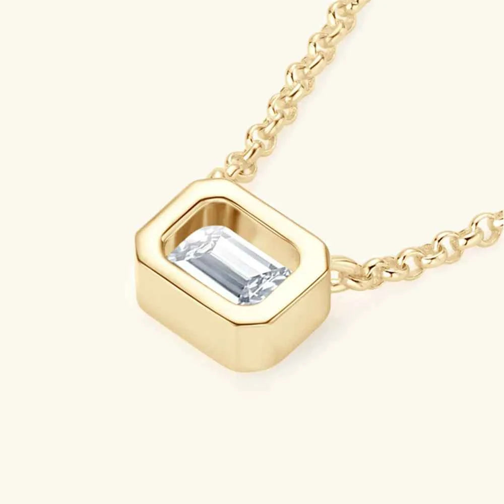 1 Carat Moissanite 925 Sterling Silver Pendant Necklace