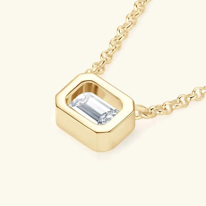 1 Carat Moissanite 925 Sterling Silver Pendant Necklace