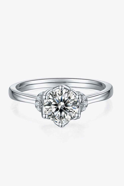 1 Carat Moissanite 925 Sterling Silver Ring