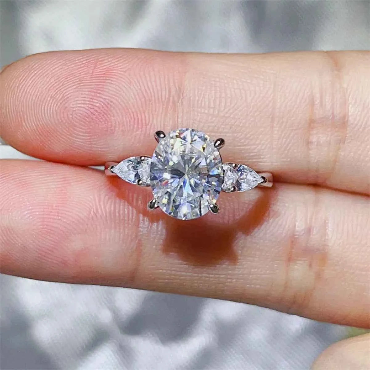 3 Carat Moissanite 925 Sterling Silver Ring