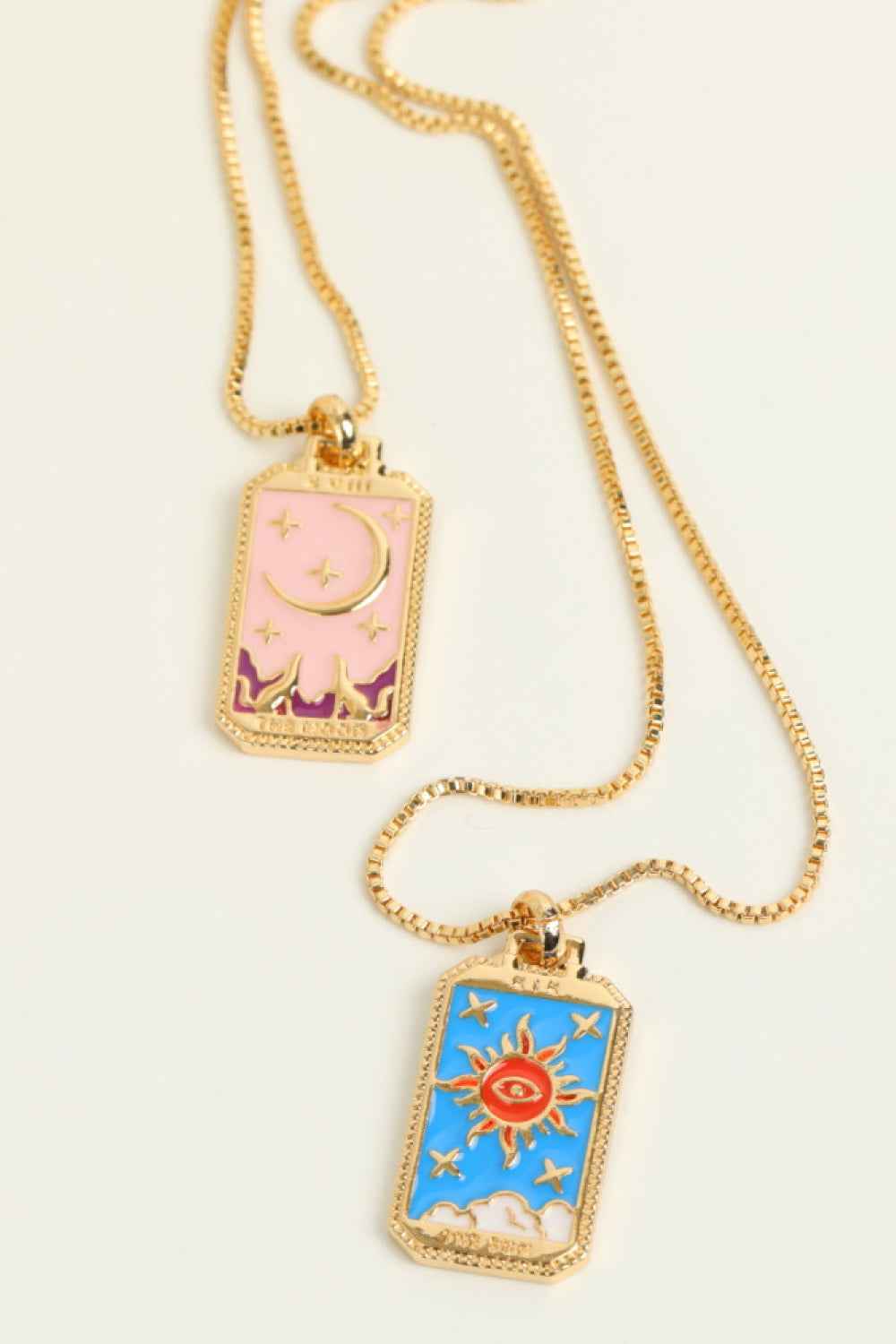 Tarot Card Pendant Copper Necklace
