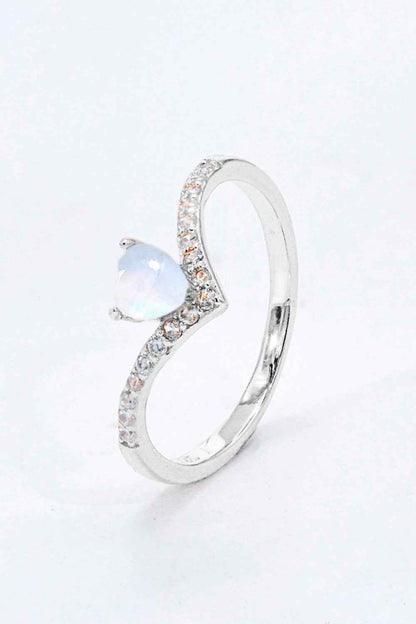 Moonstone Heart-Shaped Ring