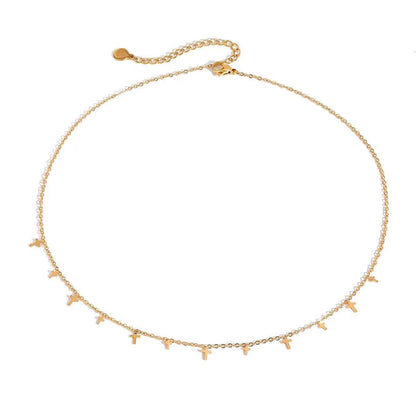 18K Gold-Plated Cross Necklace