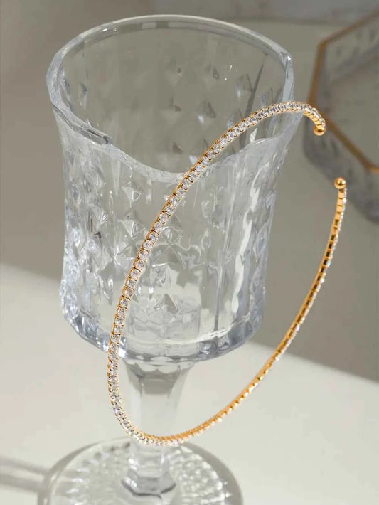 Stainless Steel Inlaid Zircon Necklace