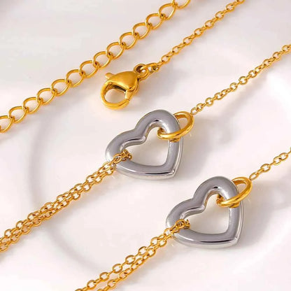 18K Gold-Plated Heart Bracelet