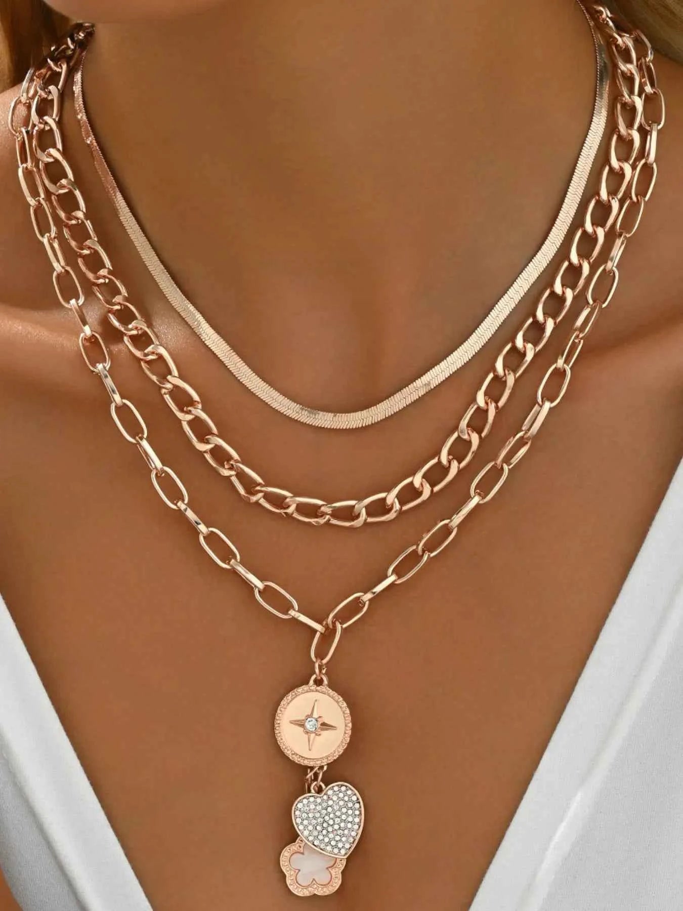 Stainless Steel Layered Necklace