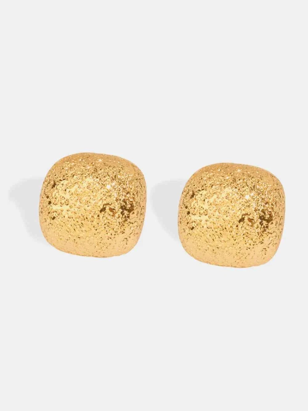 Gold-Plated Geometric Stud Earrings