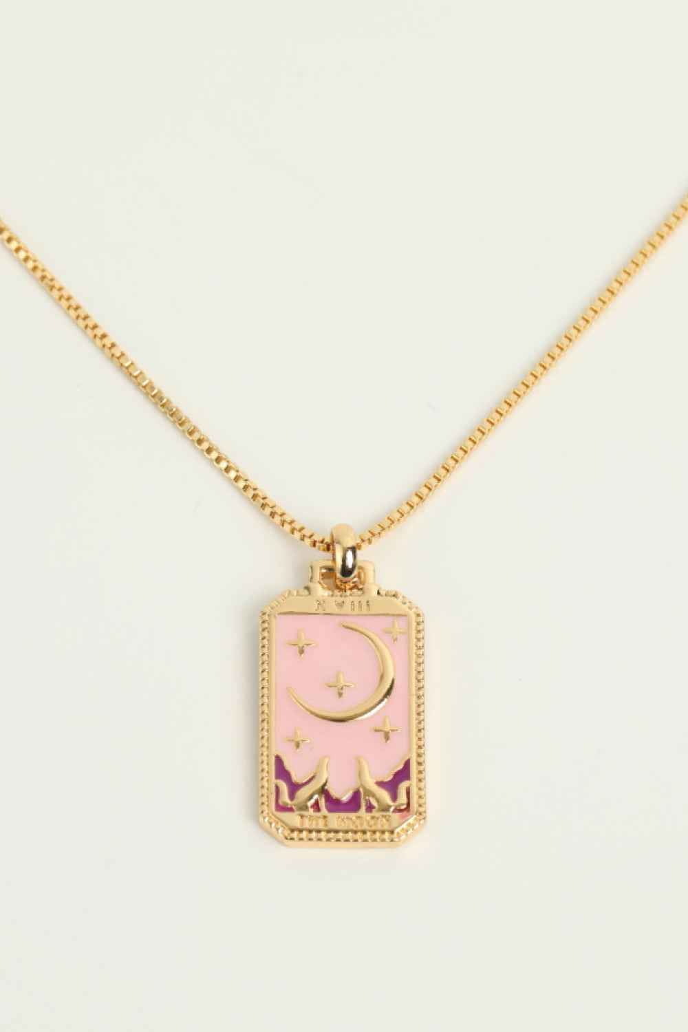 Tarot Card Pendant Copper Necklace