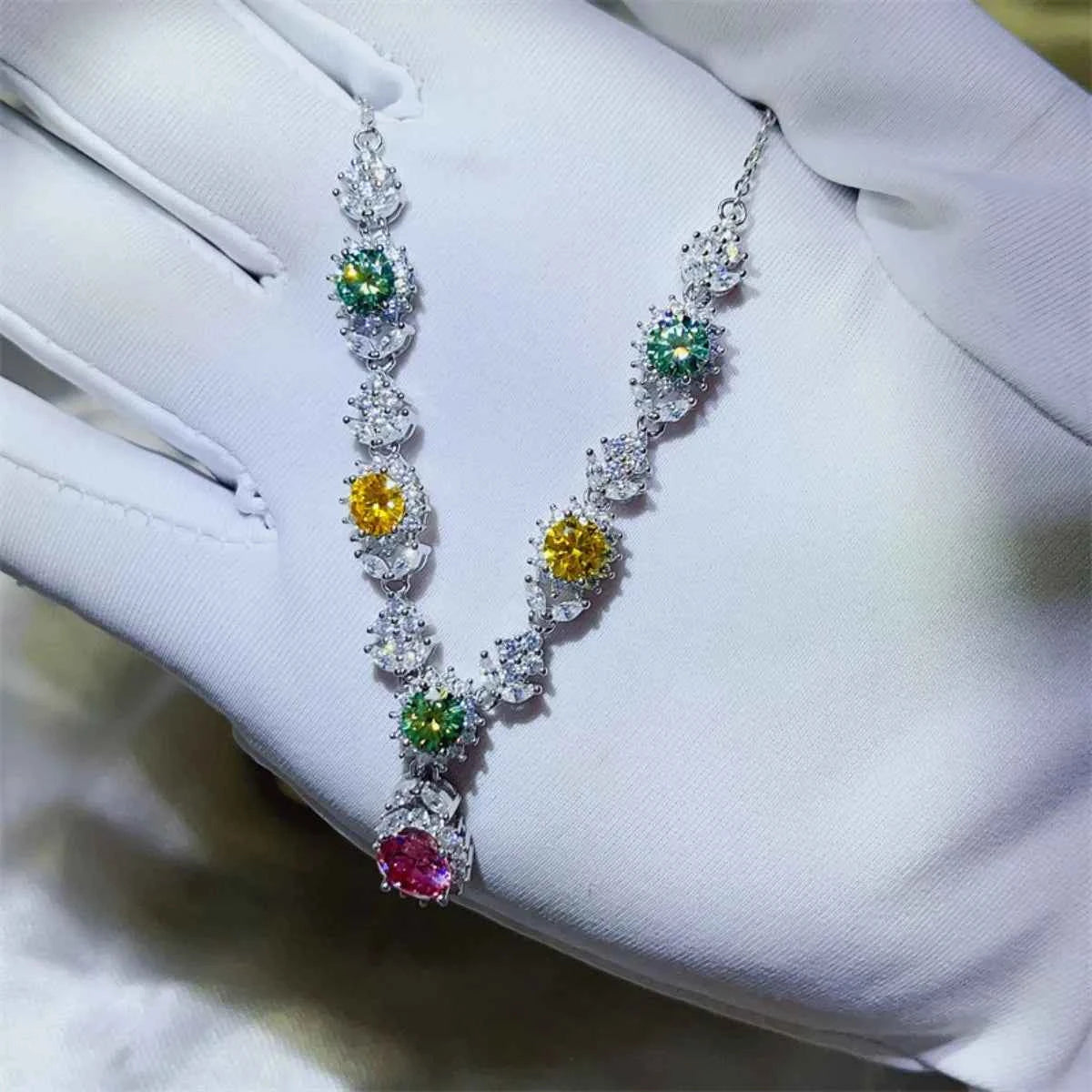 3.5 Carat Moissanite 925 Sterling Silver Necklace