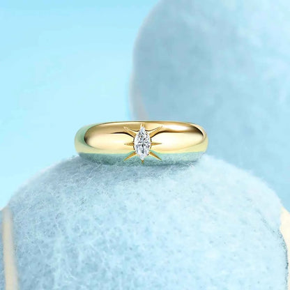 925 Sterling Silver Moissanite Ring