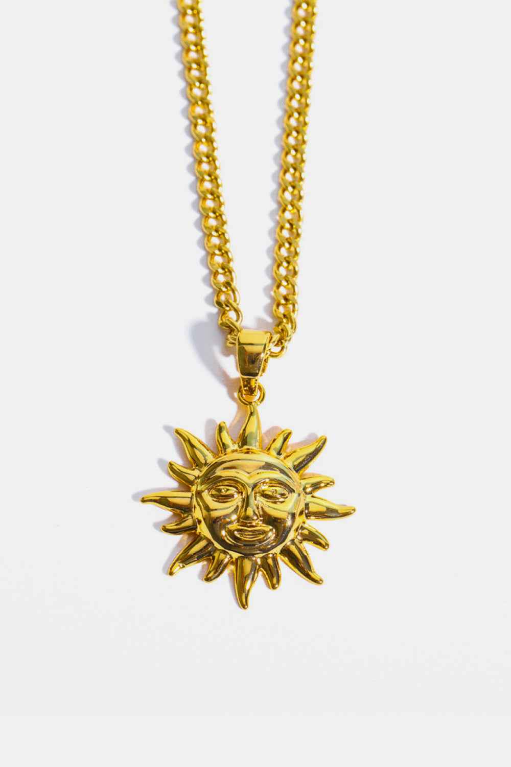 Sun Pendant Copper Necklace