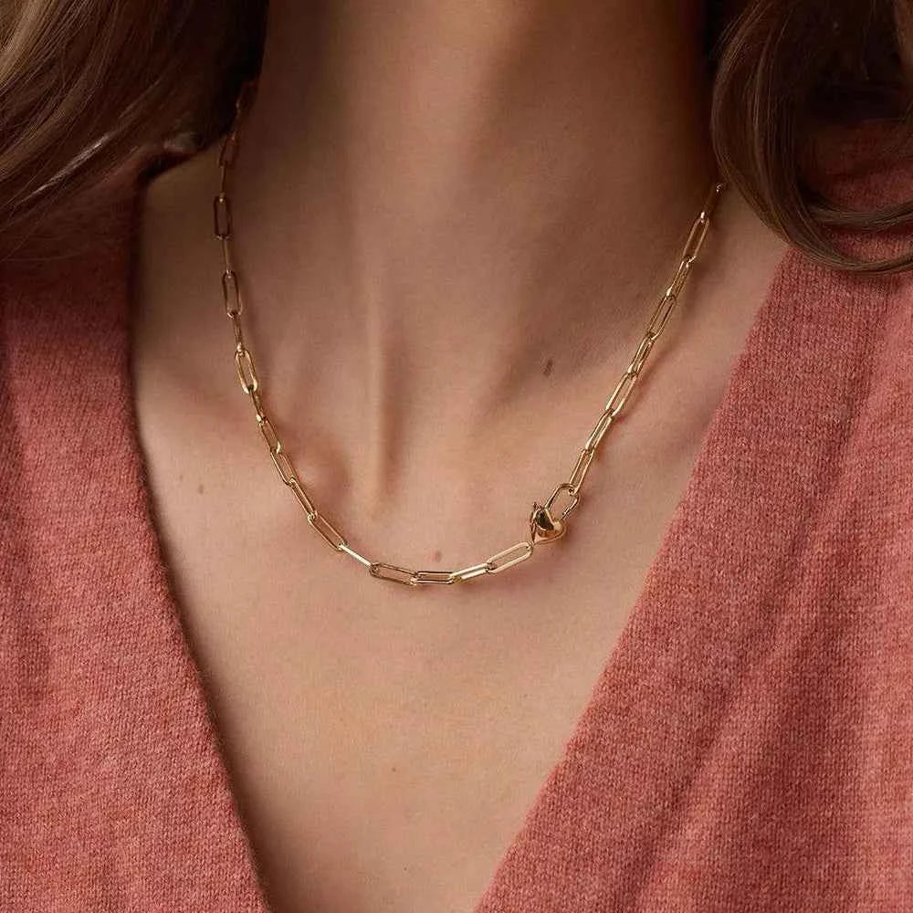 Titanium Steel Heart Shape Necklace