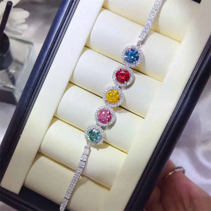 5 Carat 925 Sterling Silver Moissanite Bracelet