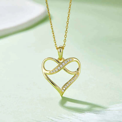 Moissanite 925 Sterling Silver Heart Necklace