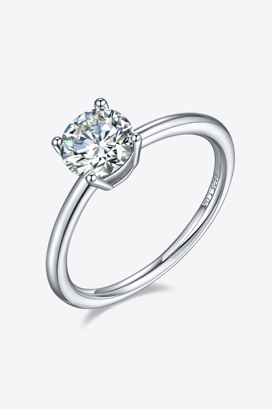 1 Carat Moissanite 925 Sterling Silver Solitaire Ring - Mr. Gem & Company