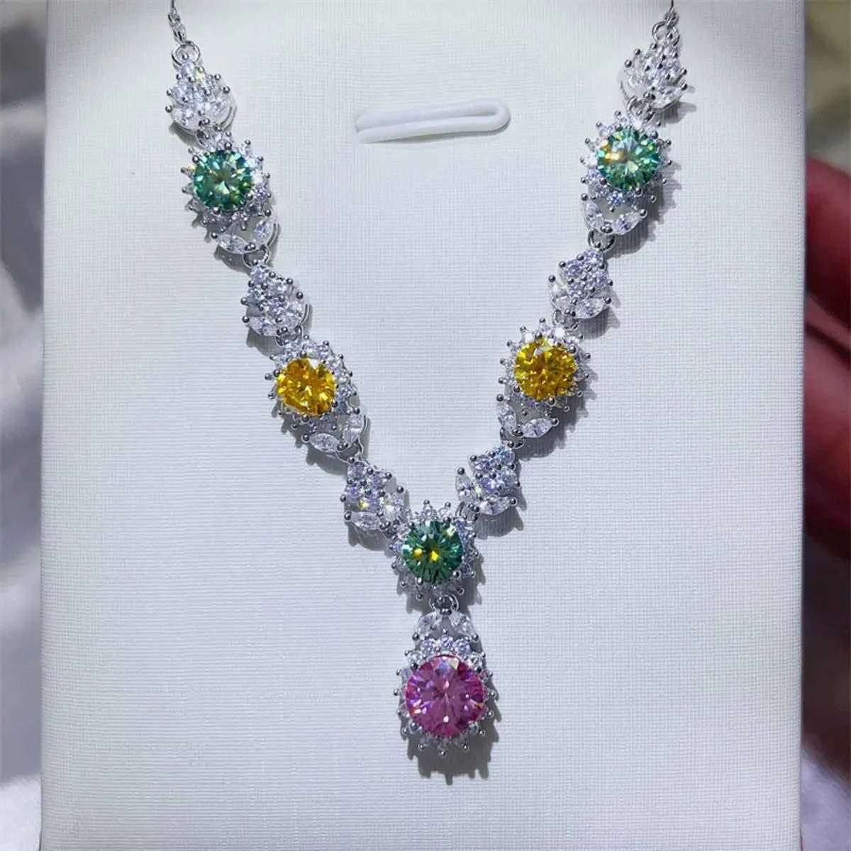 3.5 Carat Moissanite 925 Sterling Silver Necklace