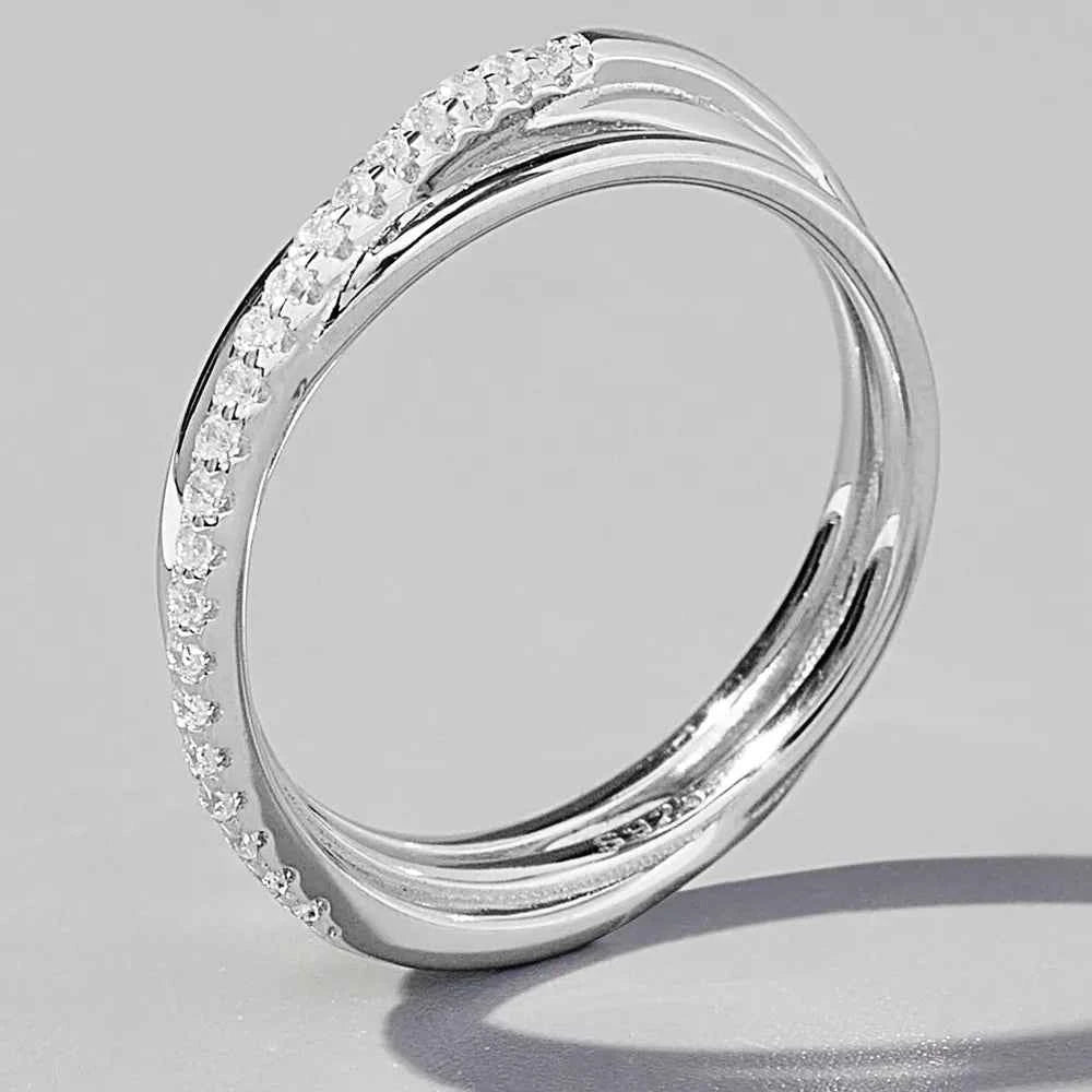 Inlaid Zircon 925 Sterling Silver Ring