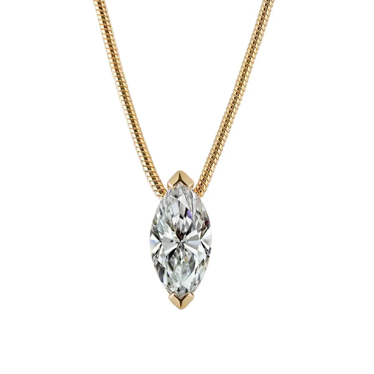 1 Carat Moissanite 925 Sterling Silver Necklace