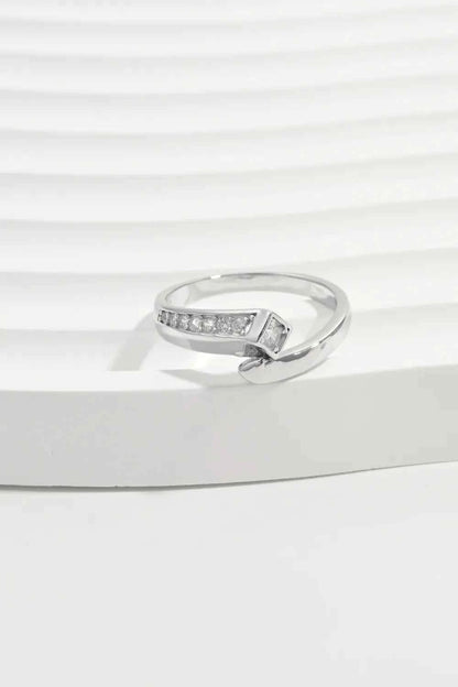 925 Sterling Silver Inlaid Zircon Ring