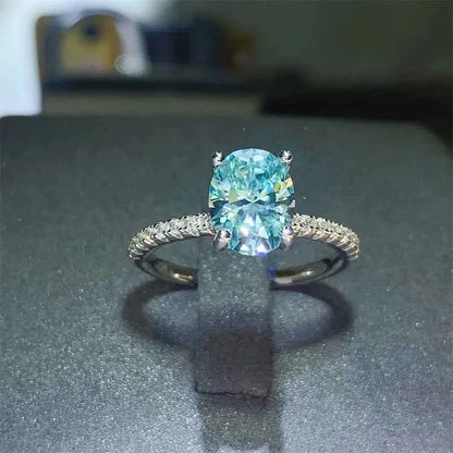 2 Carat Moissanite Zircon 925 Sterling Silver Ring