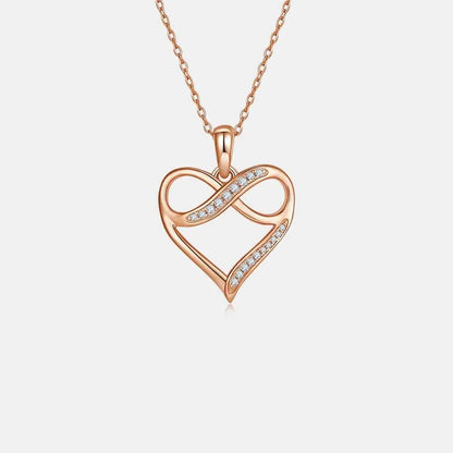 Moissanite 925 Sterling Silver Heart Necklace