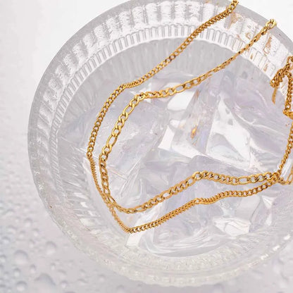 Stainless Steel Double-Layered Necklace