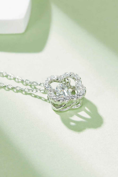 Moissanite Four Leaf Clover Pendant Necklace