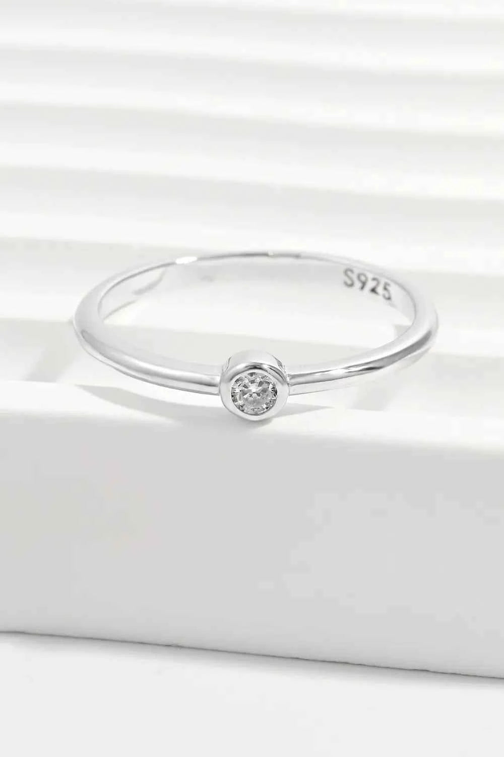 925 Sterling Silver Inland Zircon Ring