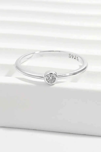 925 Sterling Silver Inland Zircon Ring