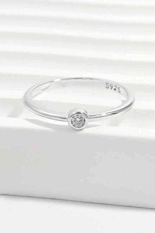 925 Sterling Silver Inland Zircon Ring