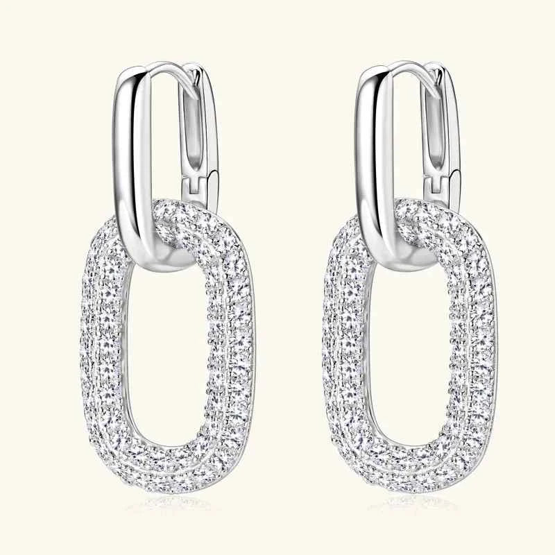 2.16 Carat Moissanite 925 Sterling Silver Earrings