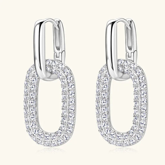 2.16 Carat Moissanite 925 Sterling Silver Earrings - Mr. Gem & Company