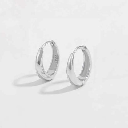 925 Sterling Silver Huggie Earrings