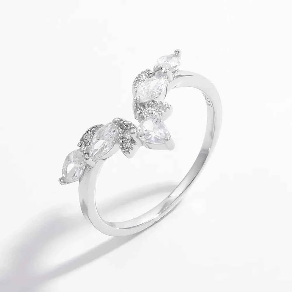 Inlaid Zircon 925 Sterling Silver Ring