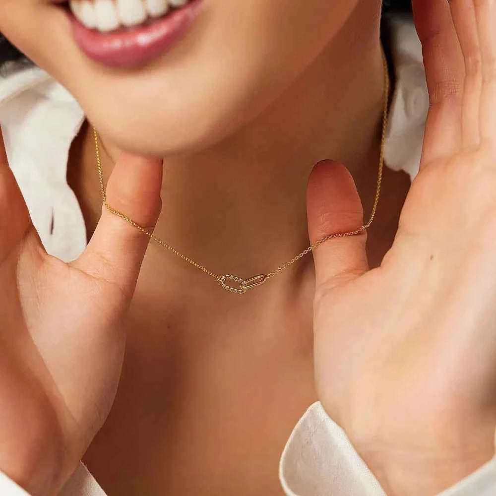 Interlocked Titanium Steel Necklace