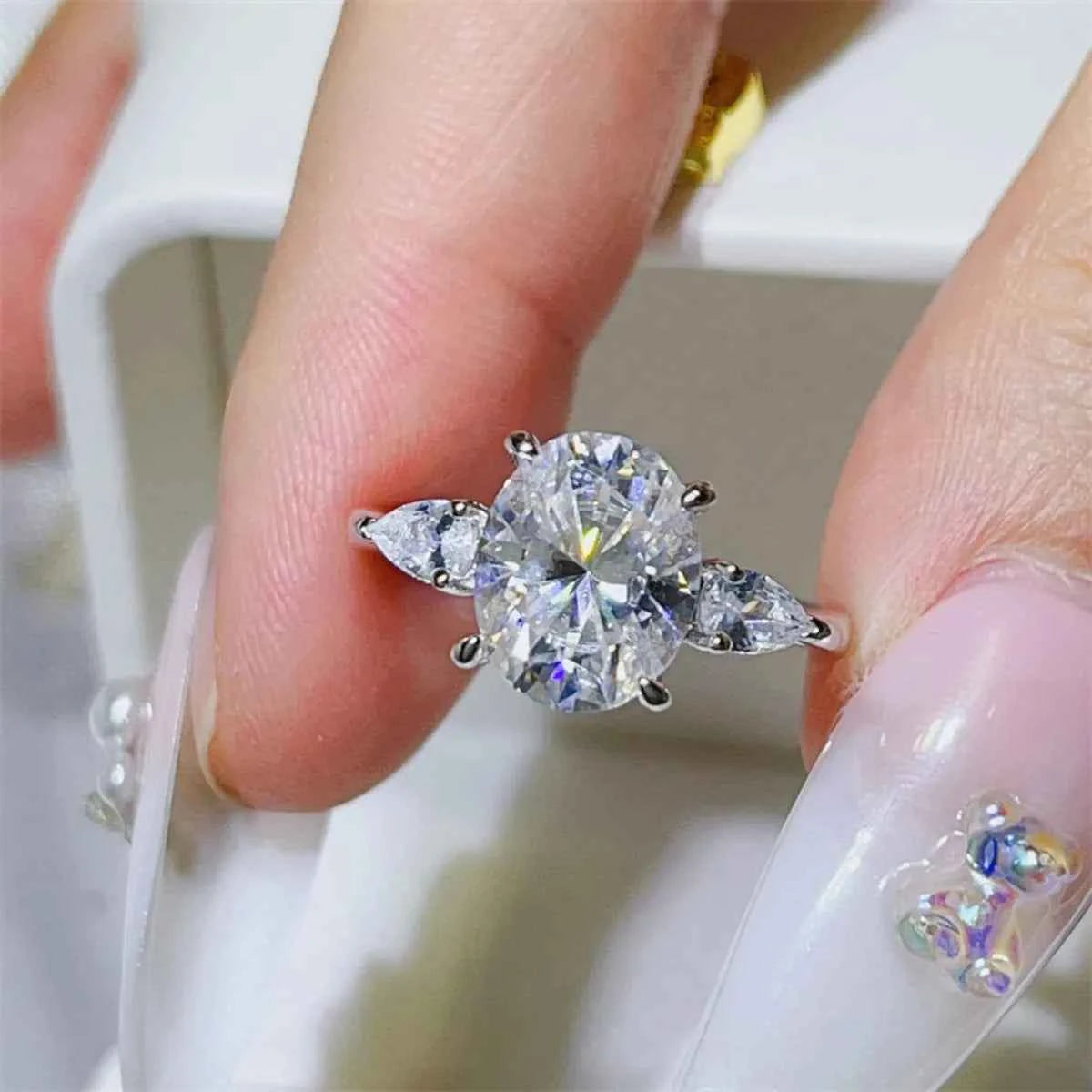 3 Carat Moissanite 925 Sterling Silver Ring