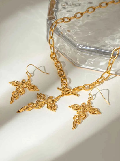 18K Gold-Plated Stainless Steel Cross Necklace