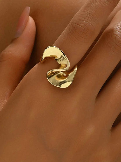 18K Gold-Plated Stainless Steel Geometric Ring