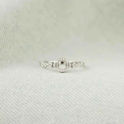 Inlaid Zircon 925 Sterling Silver Ring