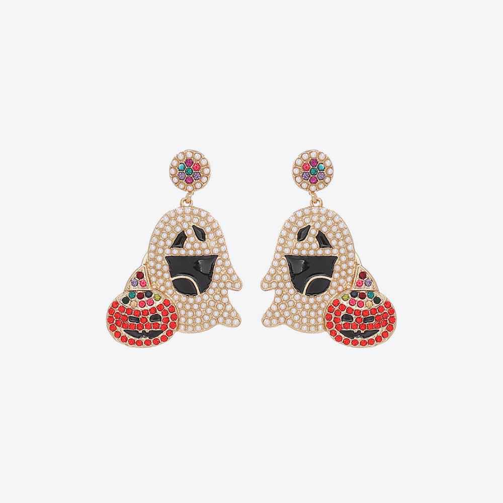 Ghost Rhinestone Alloy Earrings