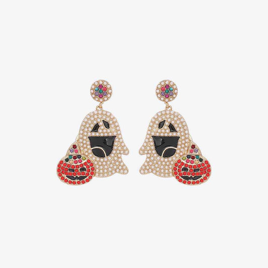 Ghost Rhinestone Alloy Earrings