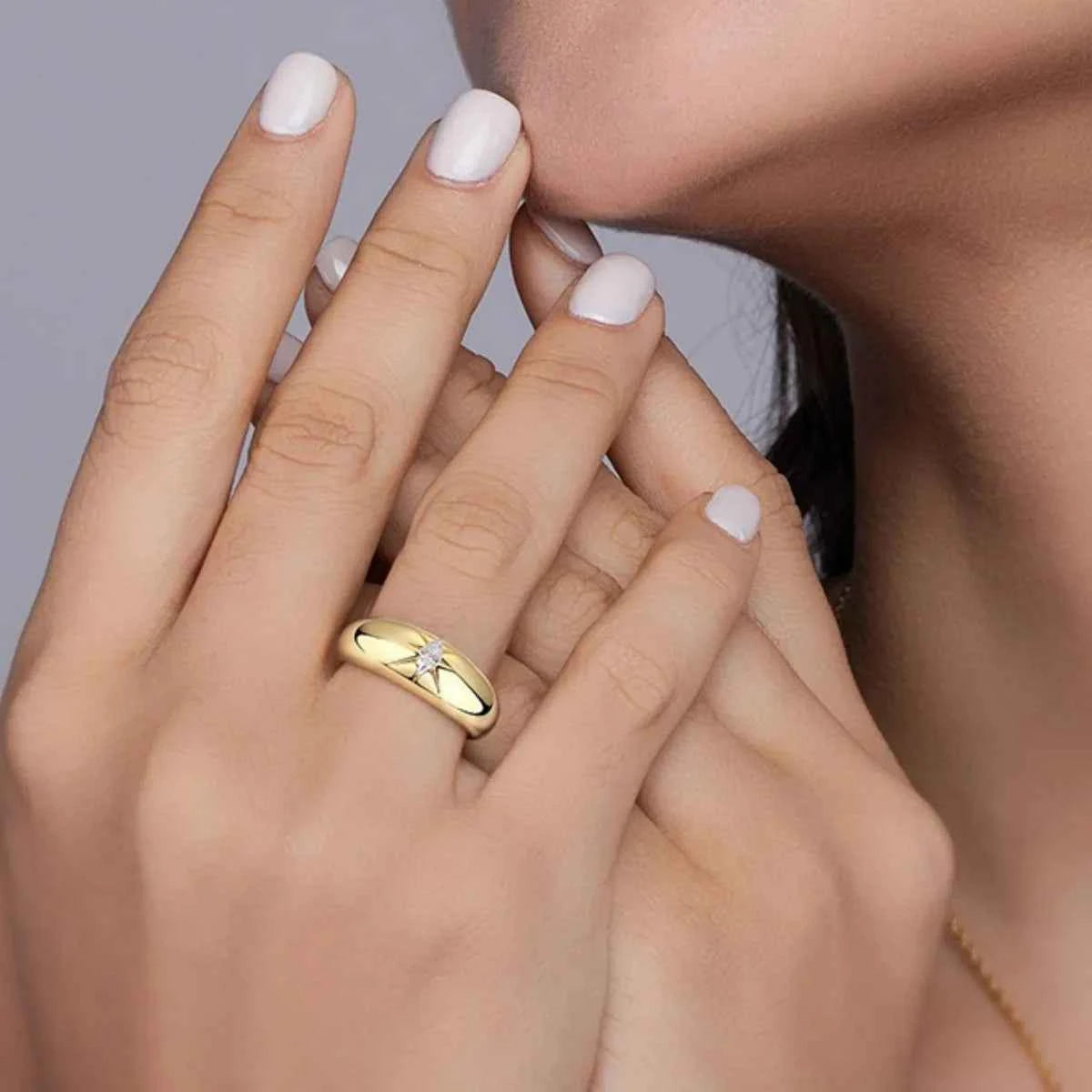 925 Sterling Silver Moissanite Ring