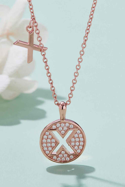 Moissanite U to Z Pendant Necklace